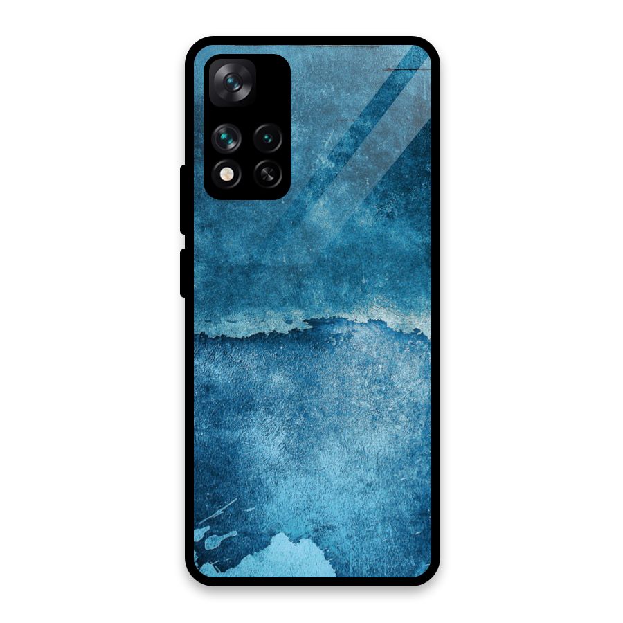 Blue Paint Wall Glass Back Case for Xiaomi 11i HyperCharge 5G
