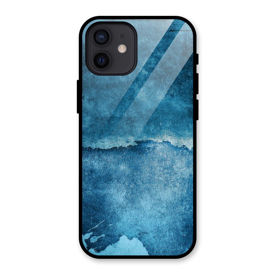 Blue Paint Wall Glass Back Case for iPhone 12