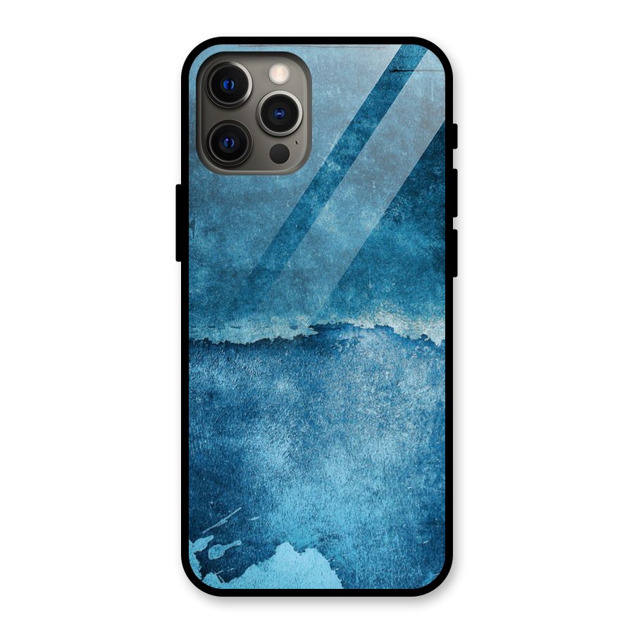 Blue Paint Wall Glass Back Case for iPhone 12 Pro Max