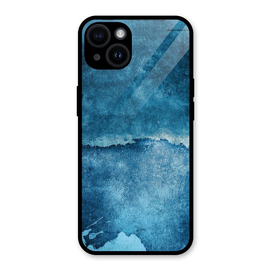 Blue Paint Wall Glass Back Case for iPhone 14