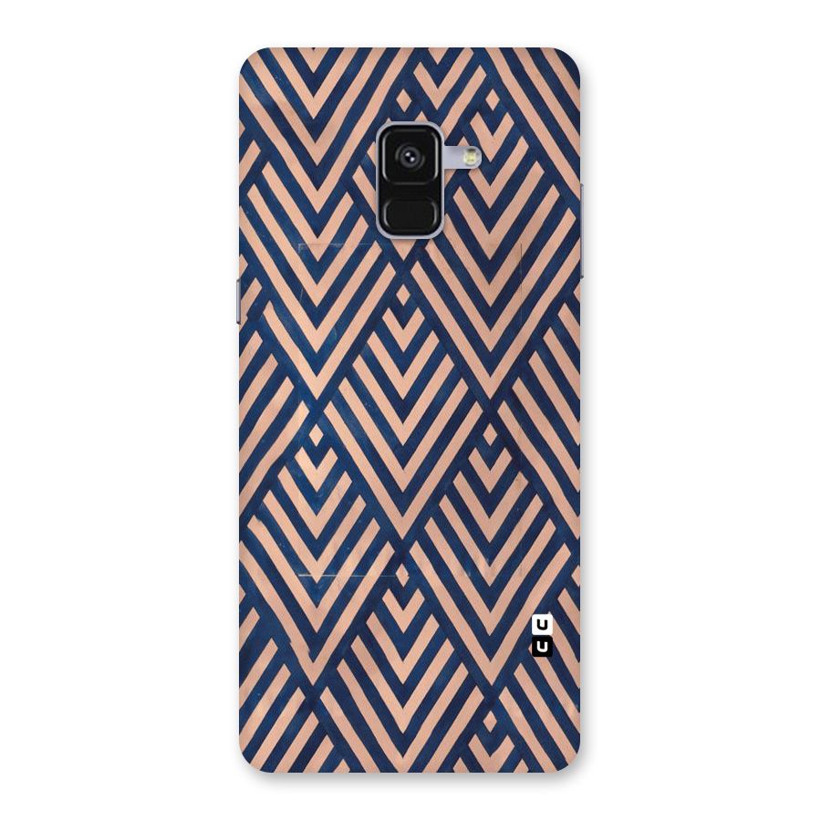 Blue Peach Back Case for Galaxy A8 Plus