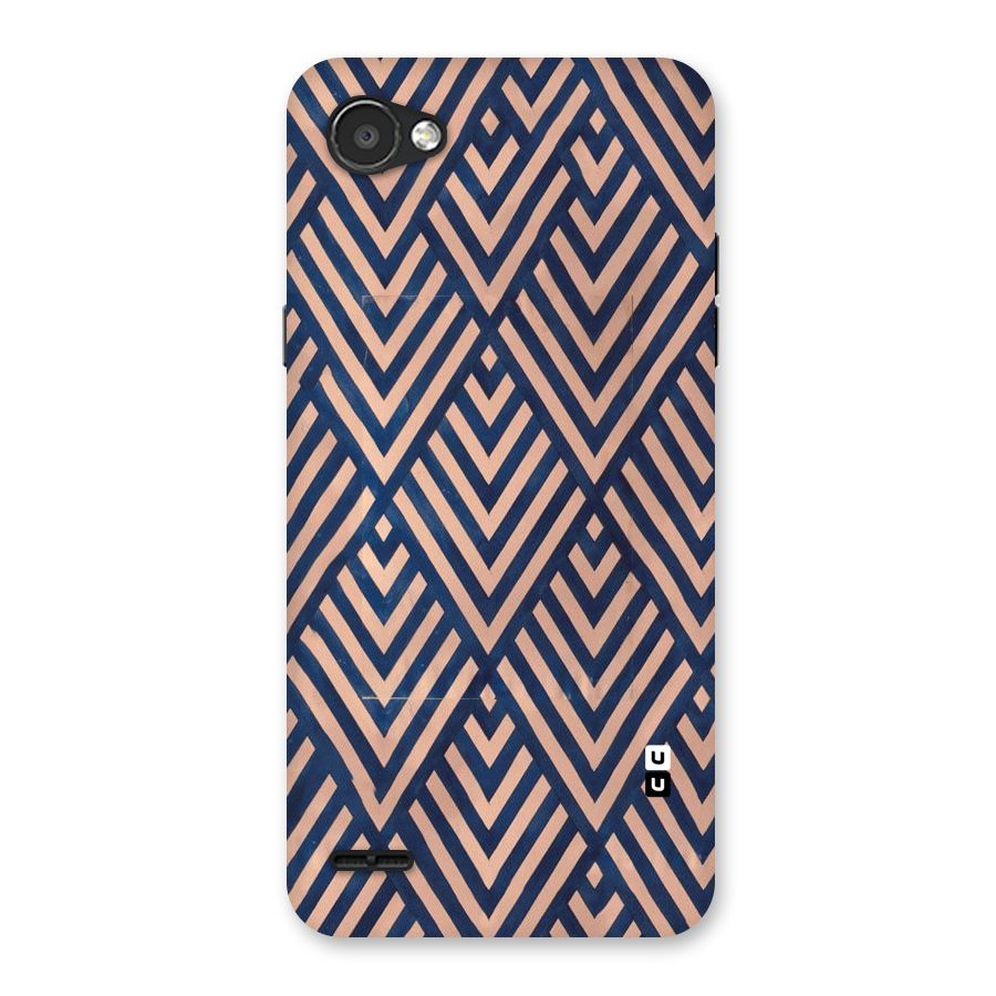 Blue Peach Back Case for LG Q6