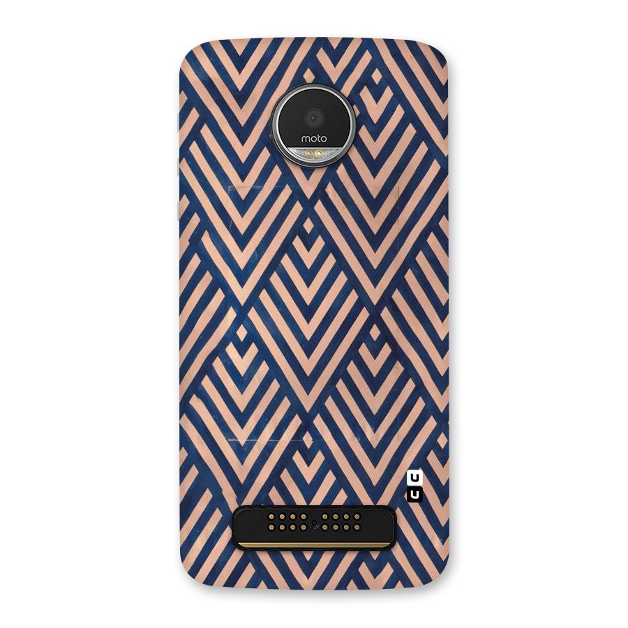 Blue Peach Back Case for Moto Z Play