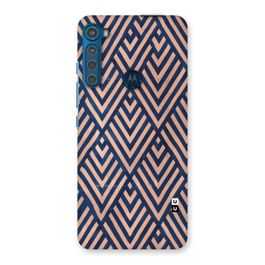 Blue Peach Back Case for Motorola One Fusion Plus