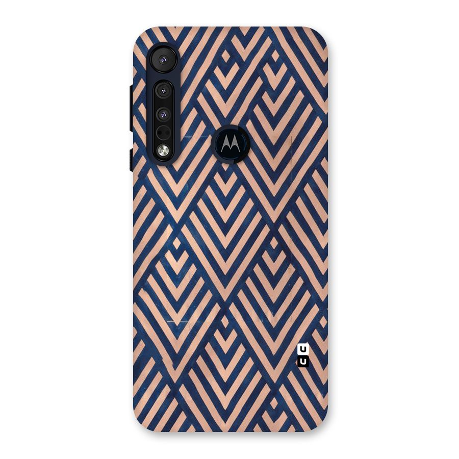 Blue Peach Back Case for Motorola One Macro