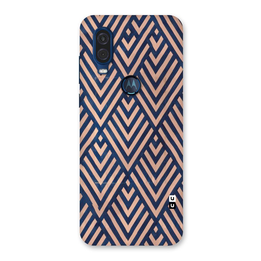 Blue Peach Back Case for Motorola One Vision
