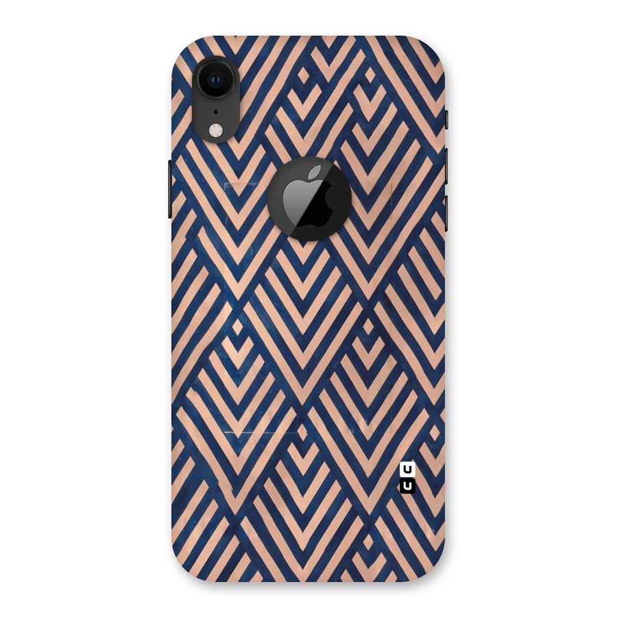 Blue Peach Back Case for iPhone XR Logo Cut