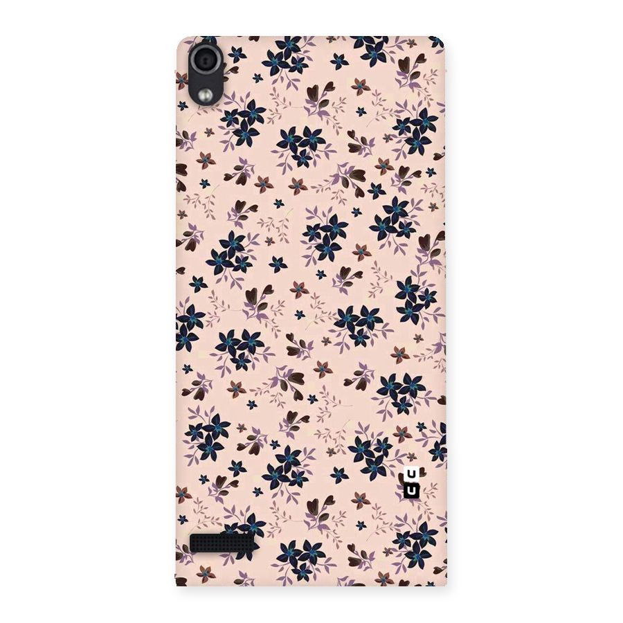 Blue Peach Floral Back Case for Ascend P6