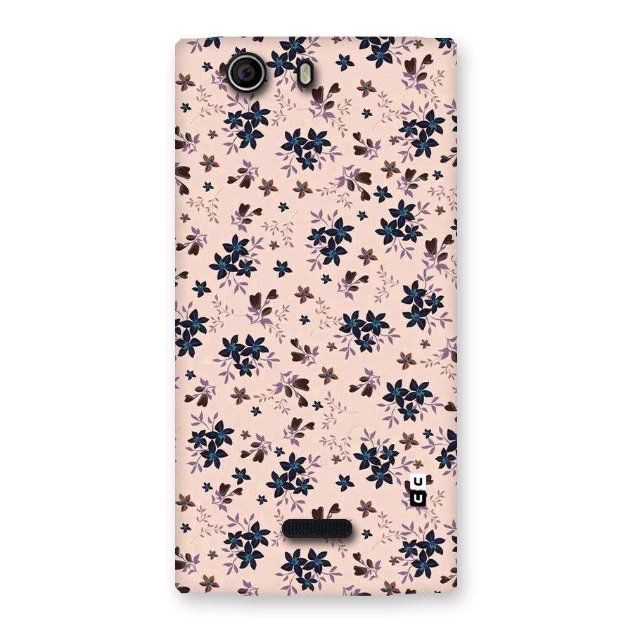Blue Peach Floral Back Case for Canvas Nitro 2 E311