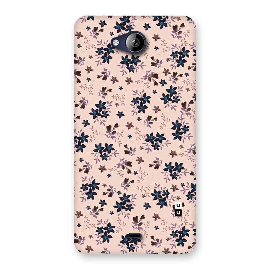 Blue Peach Floral Back Case for Canvas Play Q355