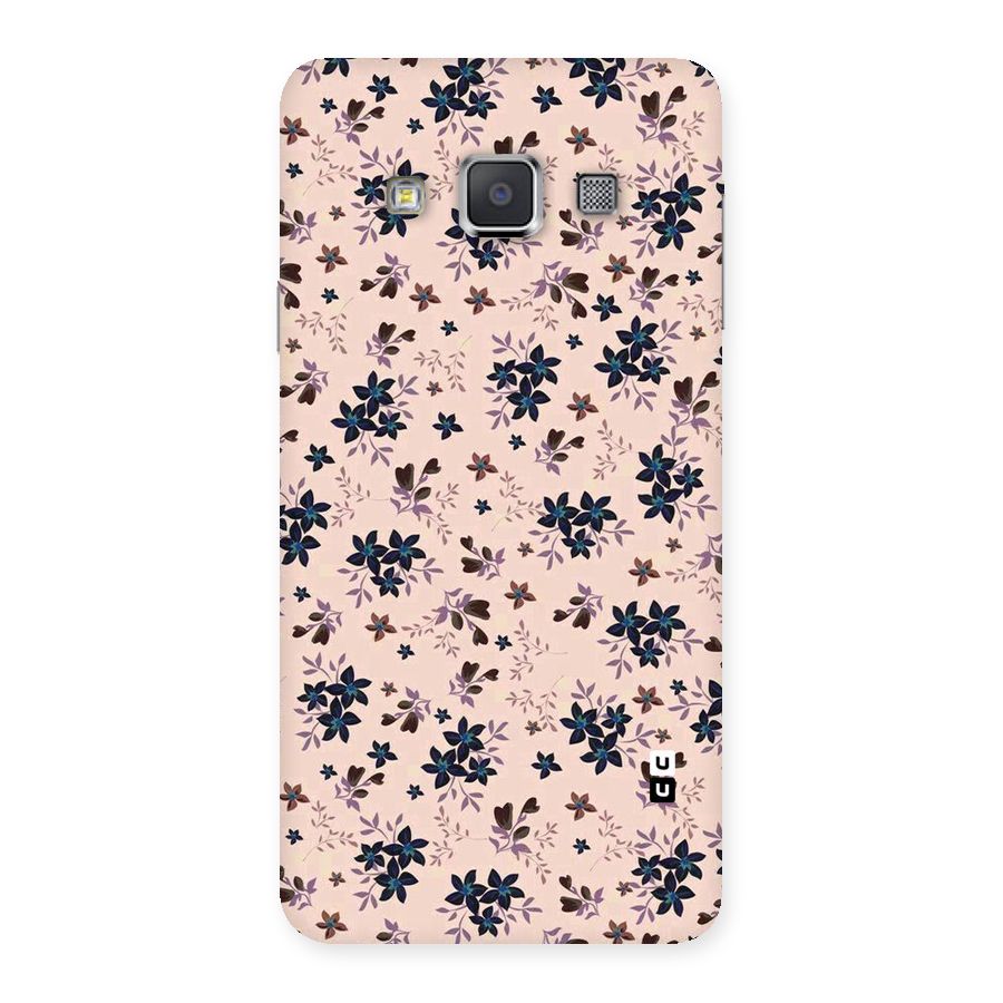 Blue Peach Floral Back Case for Galaxy A3