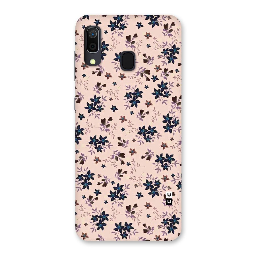 Blue Peach Floral Back Case for Galaxy A30