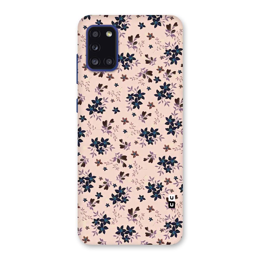 Blue Peach Floral Back Case for Galaxy A31