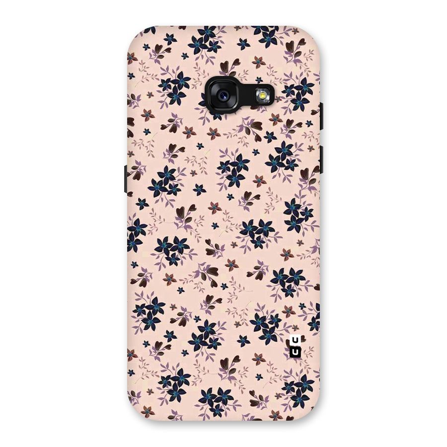 Blue Peach Floral Back Case for Galaxy A3 (2017)