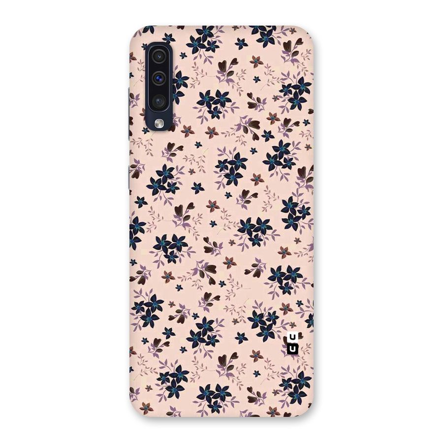 Blue Peach Floral Back Case for Galaxy A50s