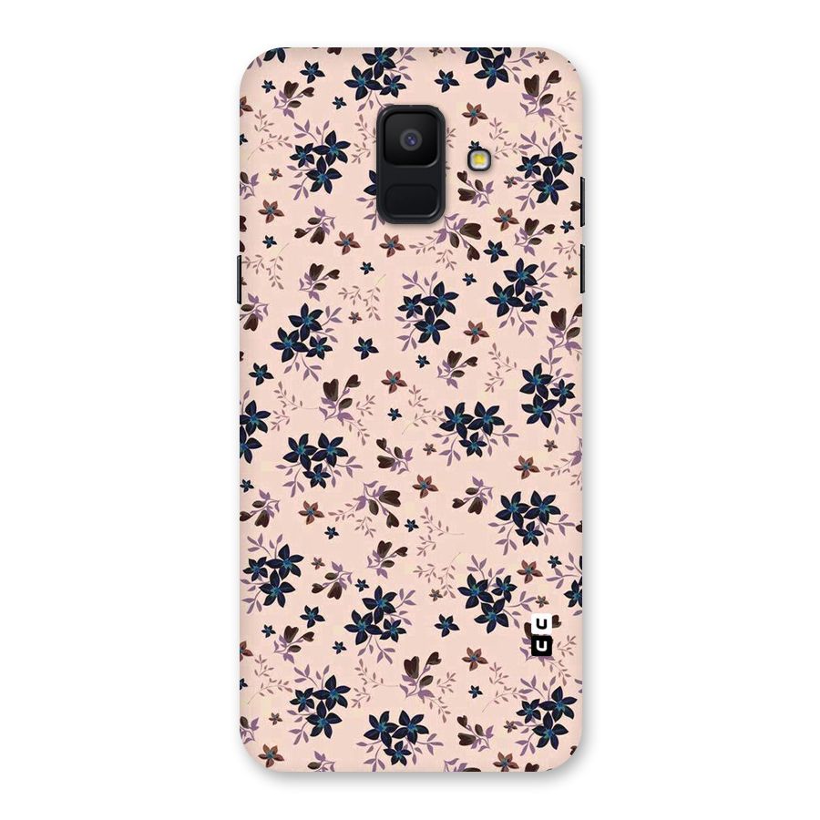Blue Peach Floral Back Case for Galaxy A6 (2018)