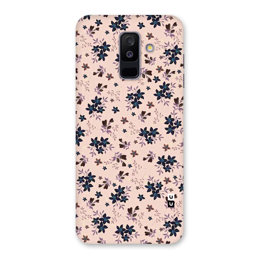 Blue Peach Floral Back Case for Galaxy A6 Plus