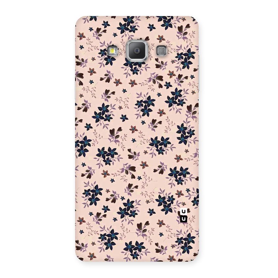 Blue Peach Floral Back Case for Galaxy A7