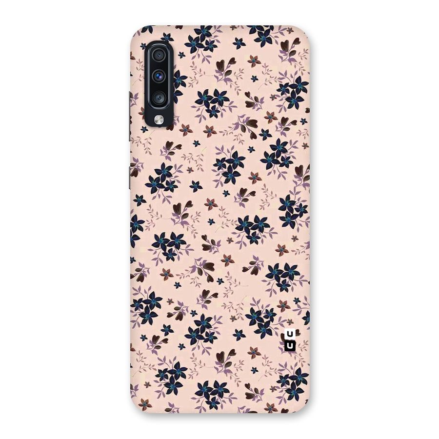 Blue Peach Floral Back Case for Galaxy A70s