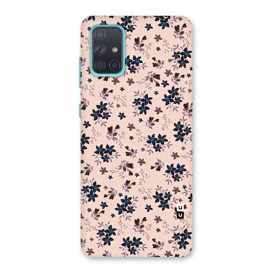 Blue Peach Floral Back Case for Galaxy A71