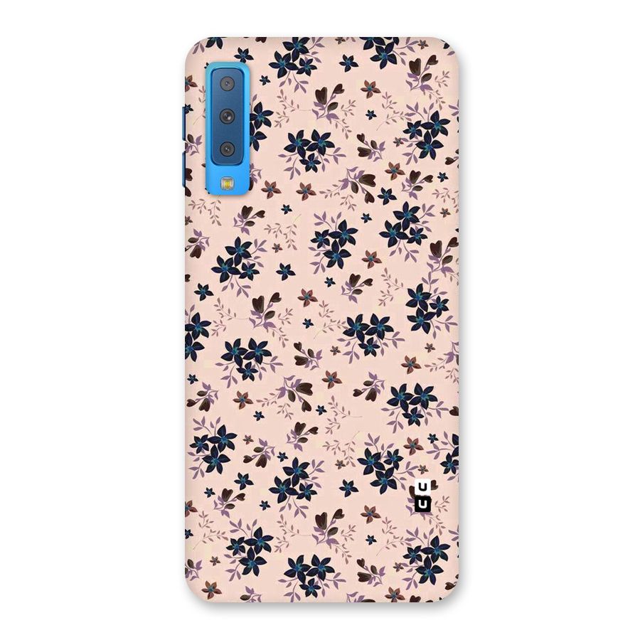 Blue Peach Floral Back Case for Galaxy A7 (2018)