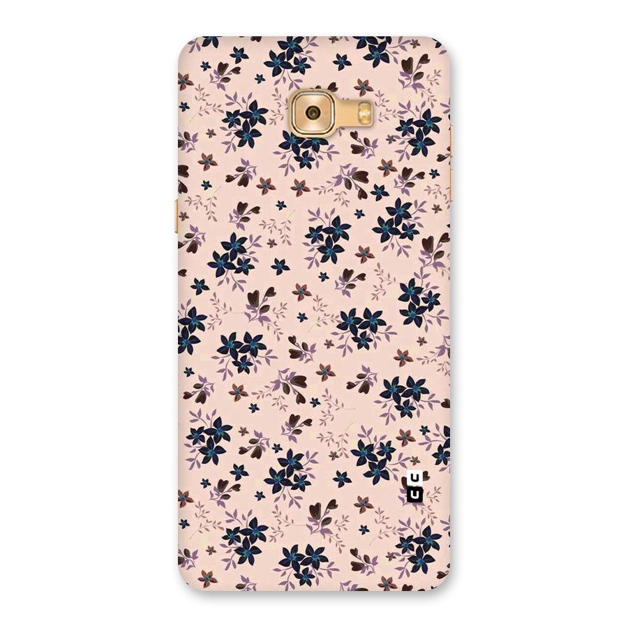 Blue Peach Floral Back Case for Galaxy C9 Pro