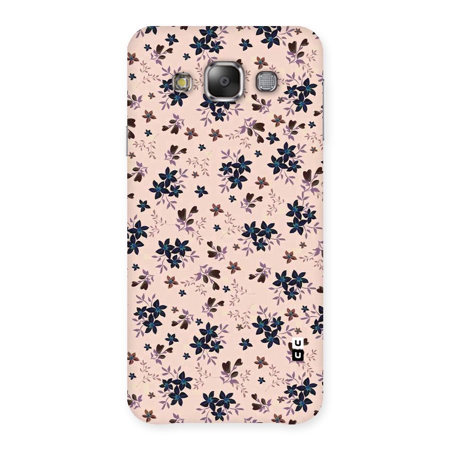 Blue Peach Floral Back Case for Galaxy E7