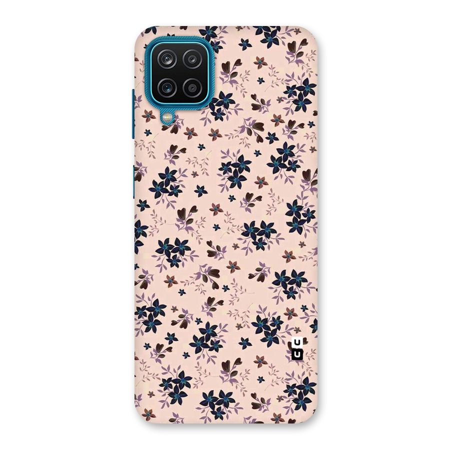 Blue Peach Floral Back Case for Galaxy F12