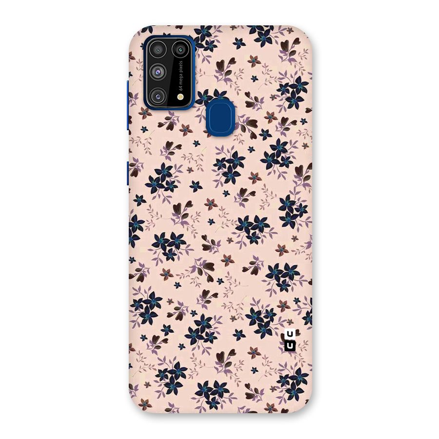 Blue Peach Floral Back Case for Galaxy F41