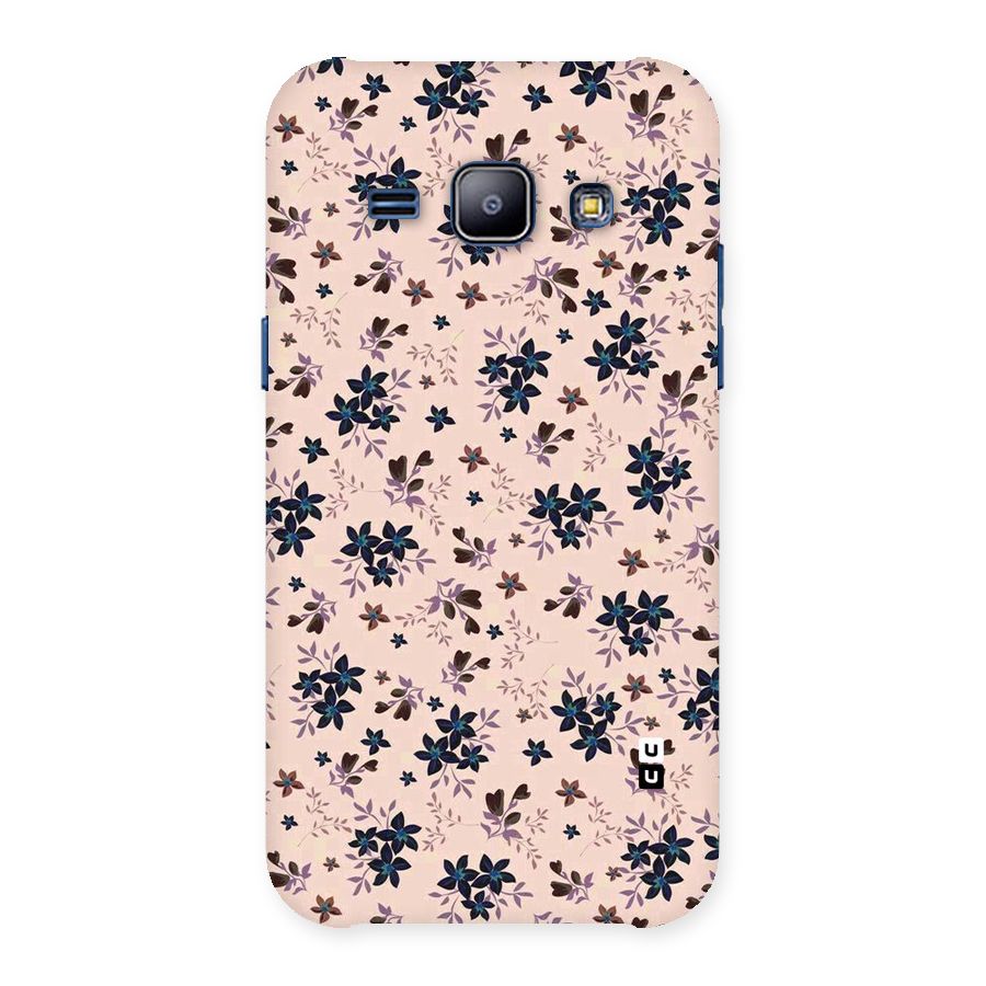 Blue Peach Floral Back Case for Galaxy J1