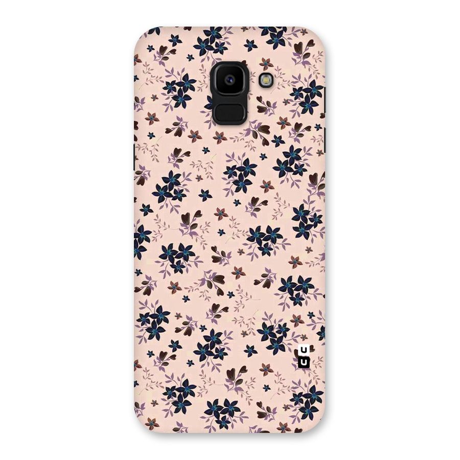 Blue Peach Floral Back Case for Galaxy J6