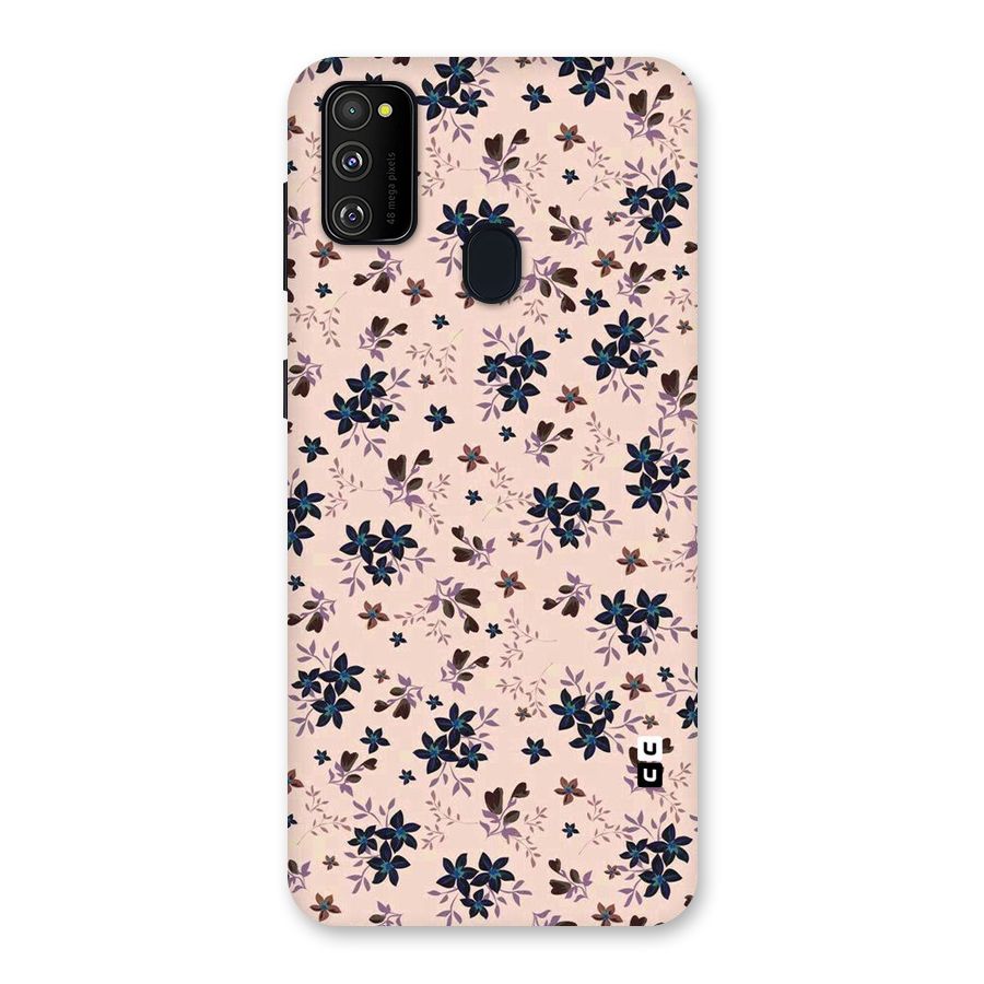 Blue Peach Floral Back Case for Galaxy M30s