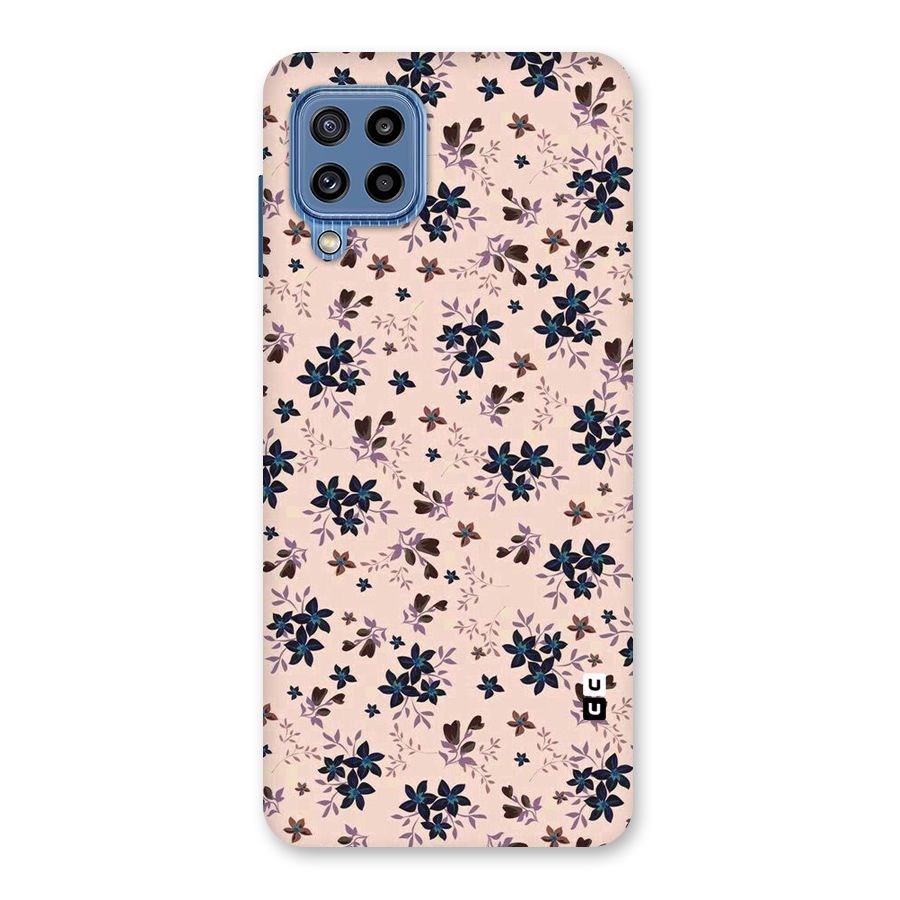 Blue Peach Floral Back Case for Galaxy M32