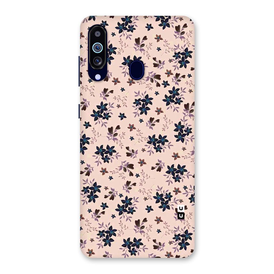 Blue Peach Floral Back Case for Galaxy M40