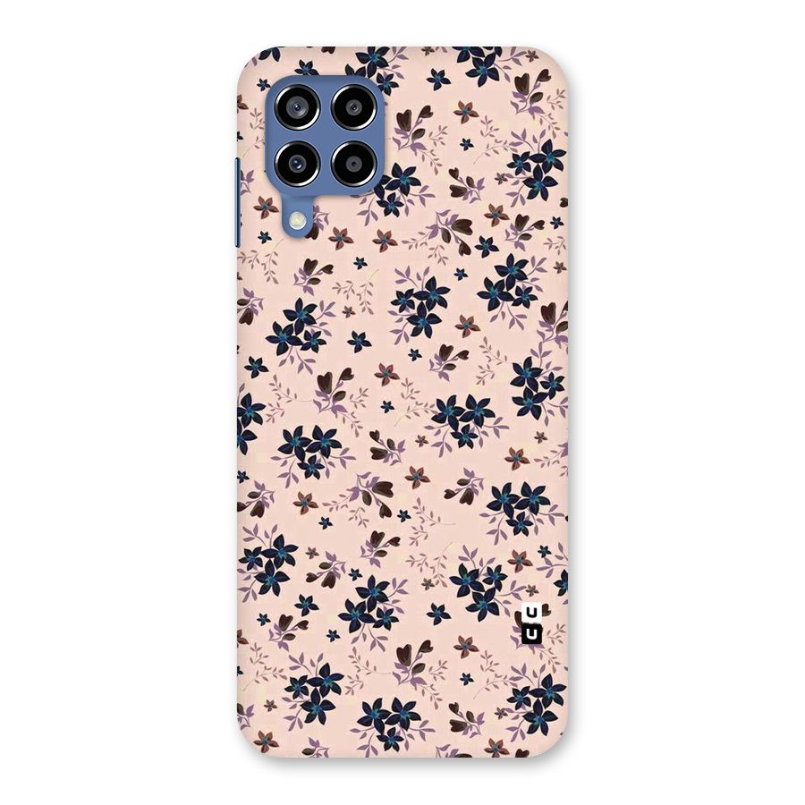 Blue Peach Floral Back Case for Galaxy M53 5G