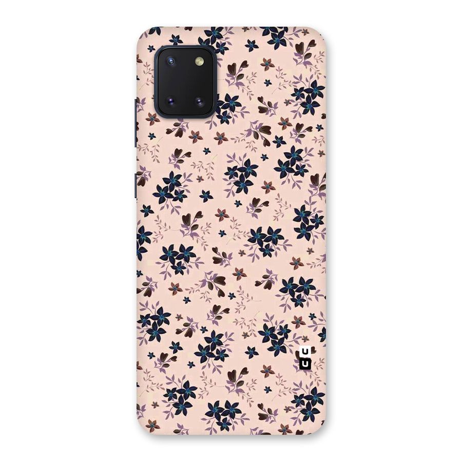 Blue Peach Floral Back Case for Galaxy Note 10 Lite