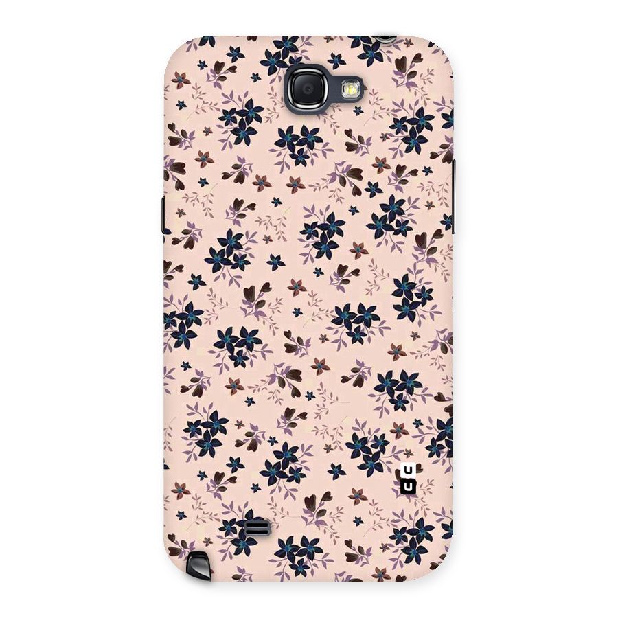 Blue Peach Floral Back Case for Galaxy Note 2