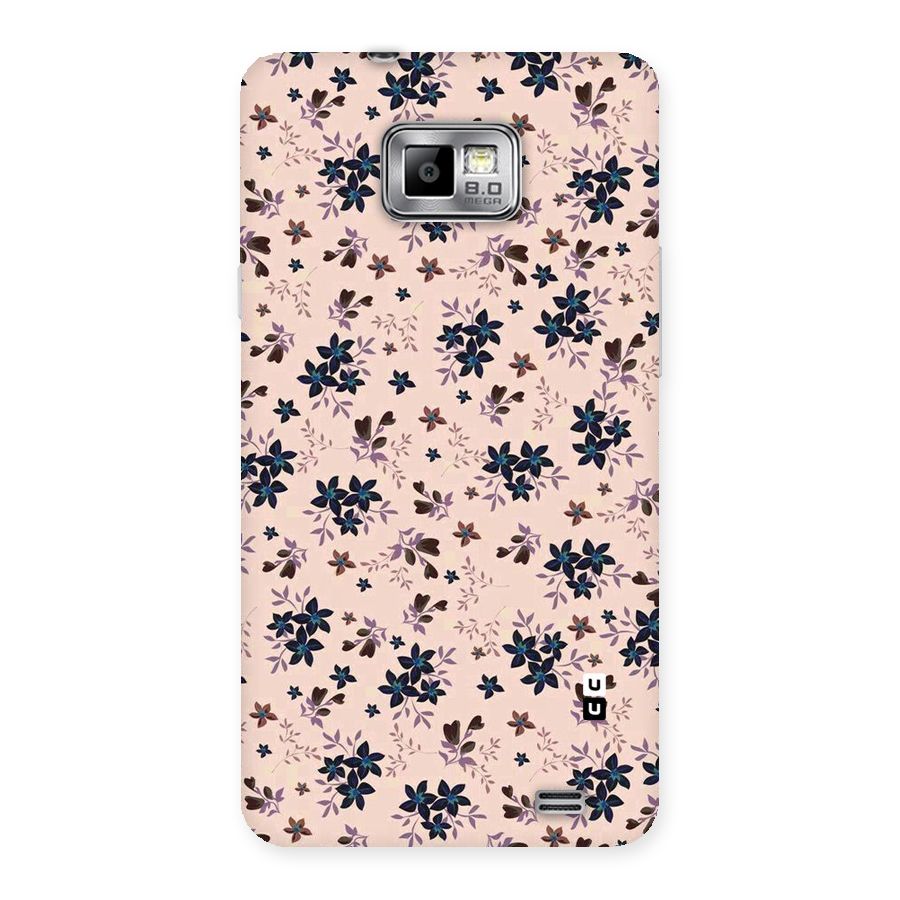 Blue Peach Floral Back Case for Galaxy S2