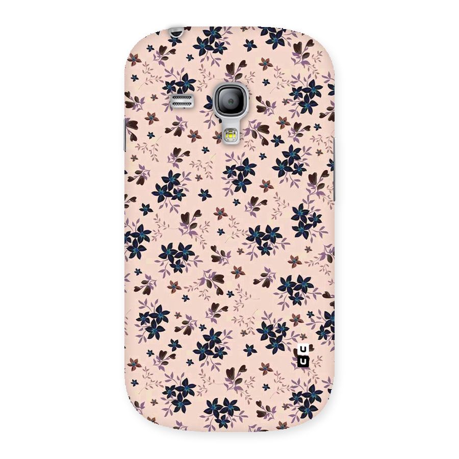 Blue Peach Floral Back Case for Galaxy S3 Mini