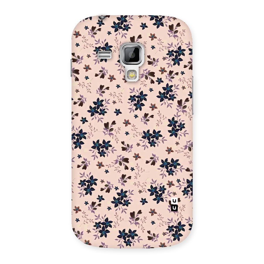 Blue Peach Floral Back Case for Galaxy S Duos