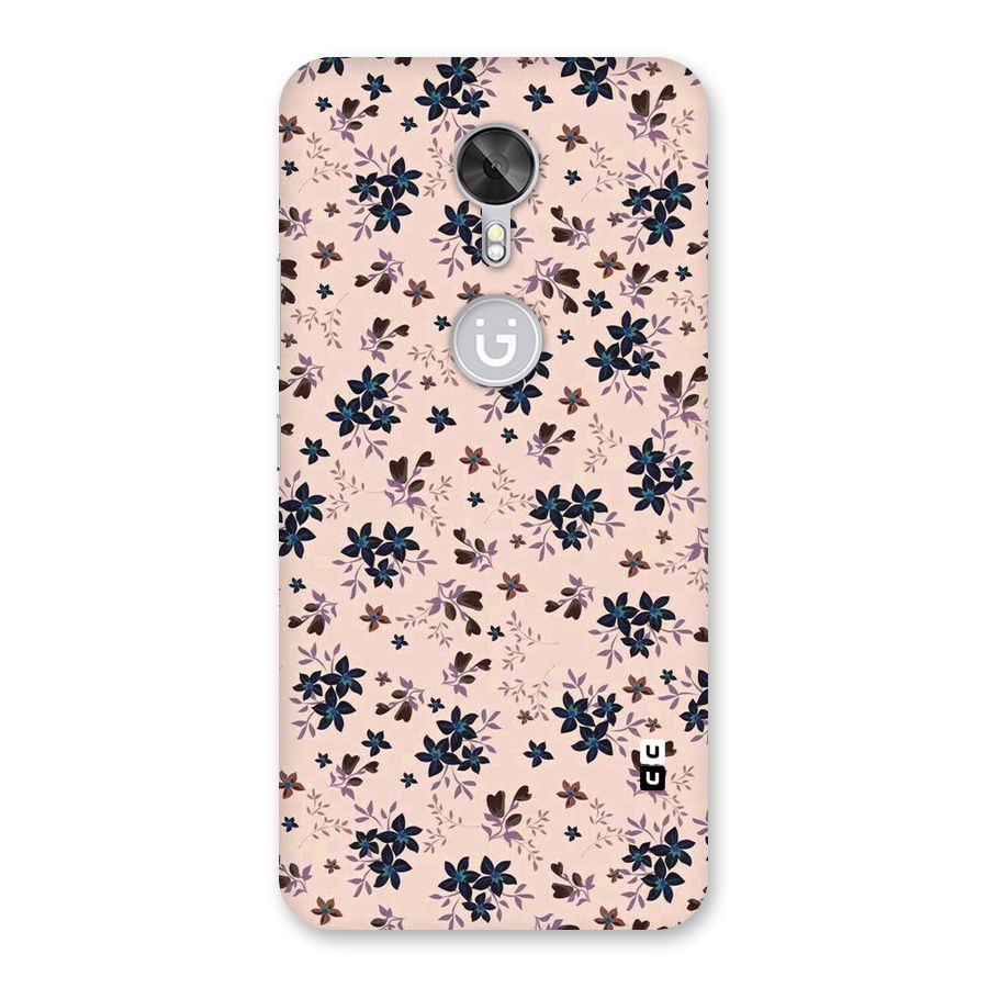 Blue Peach Floral Back Case for Gionee A1