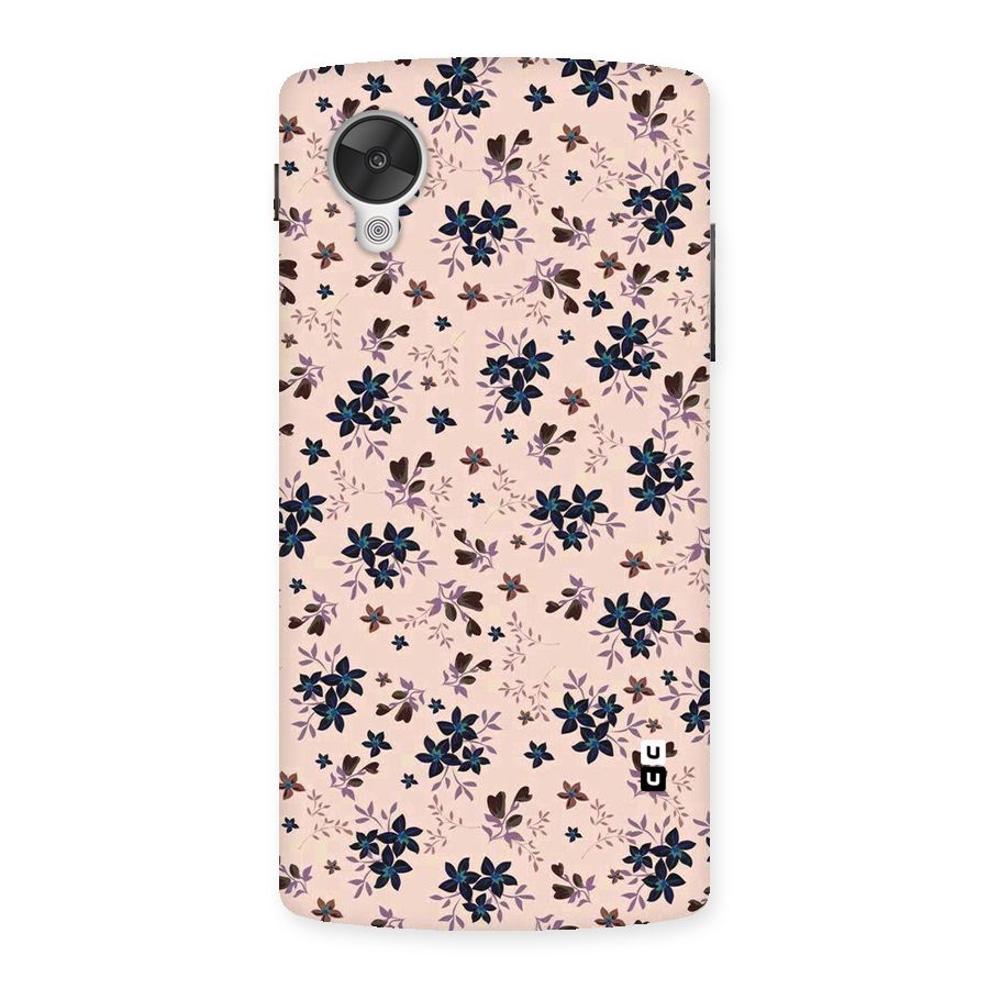 Blue Peach Floral Back Case for Google Nexsus 5
