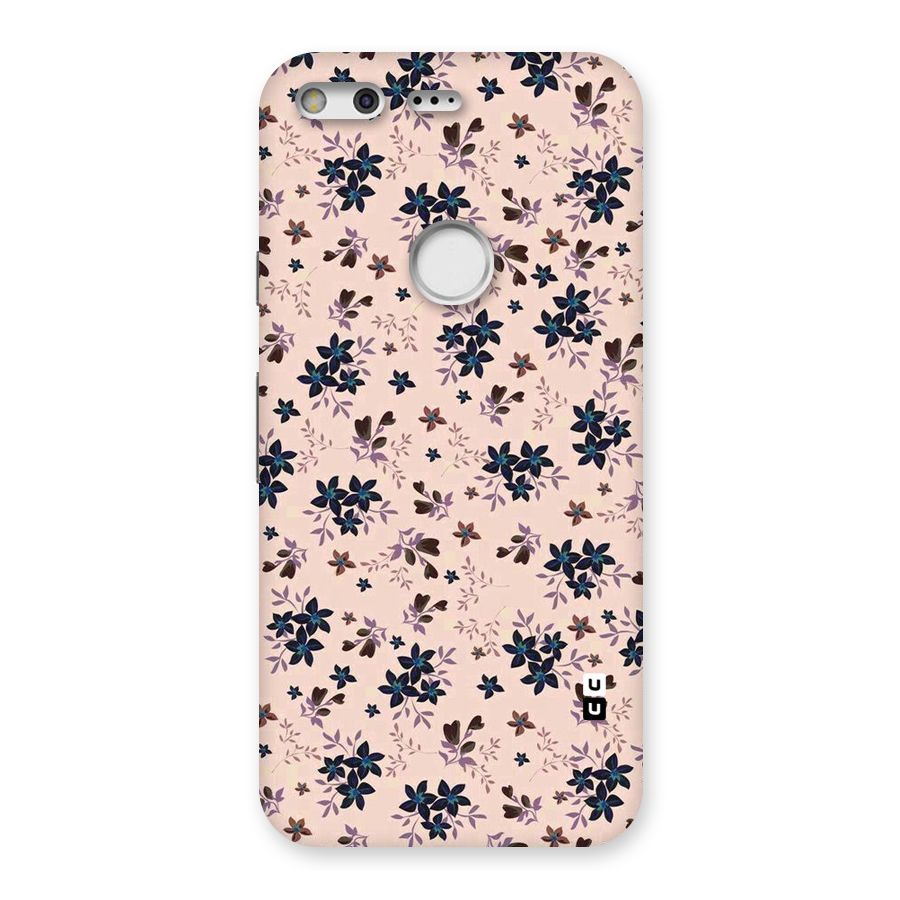 Blue Peach Floral Back Case for Google Pixel