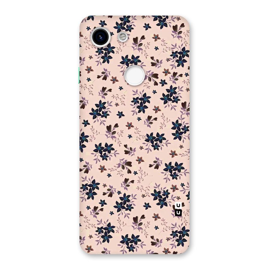 Blue Peach Floral Back Case for Google Pixel 3