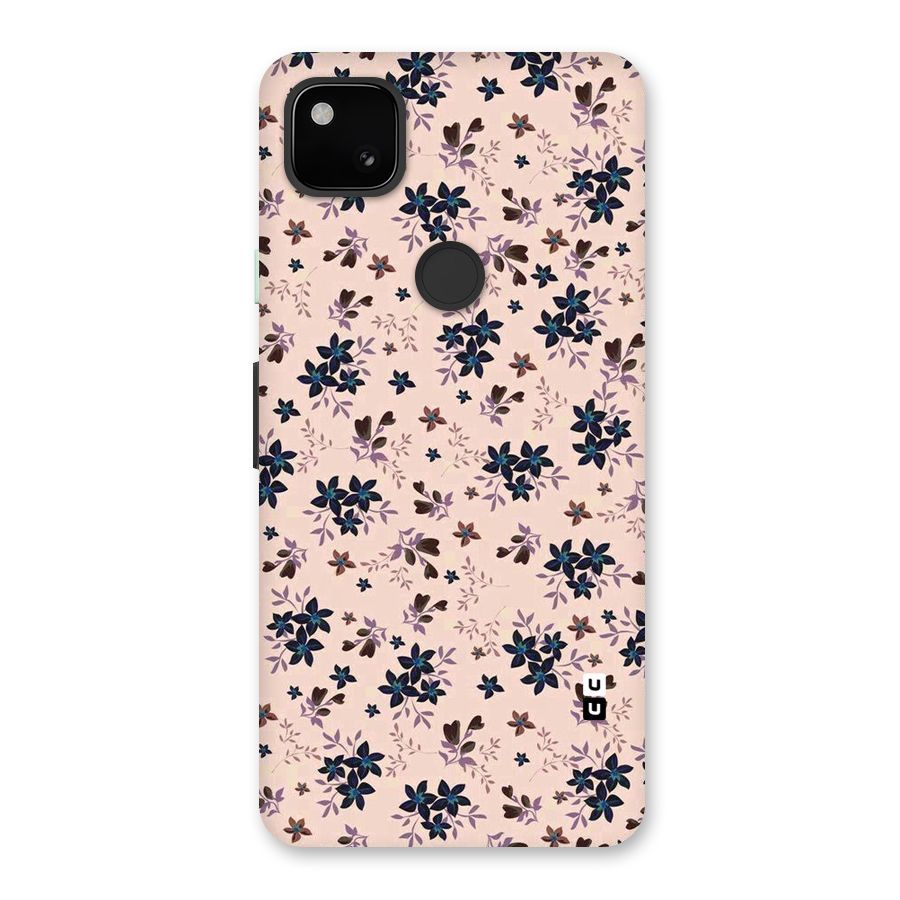 Blue Peach Floral Back Case for Google Pixel 4a