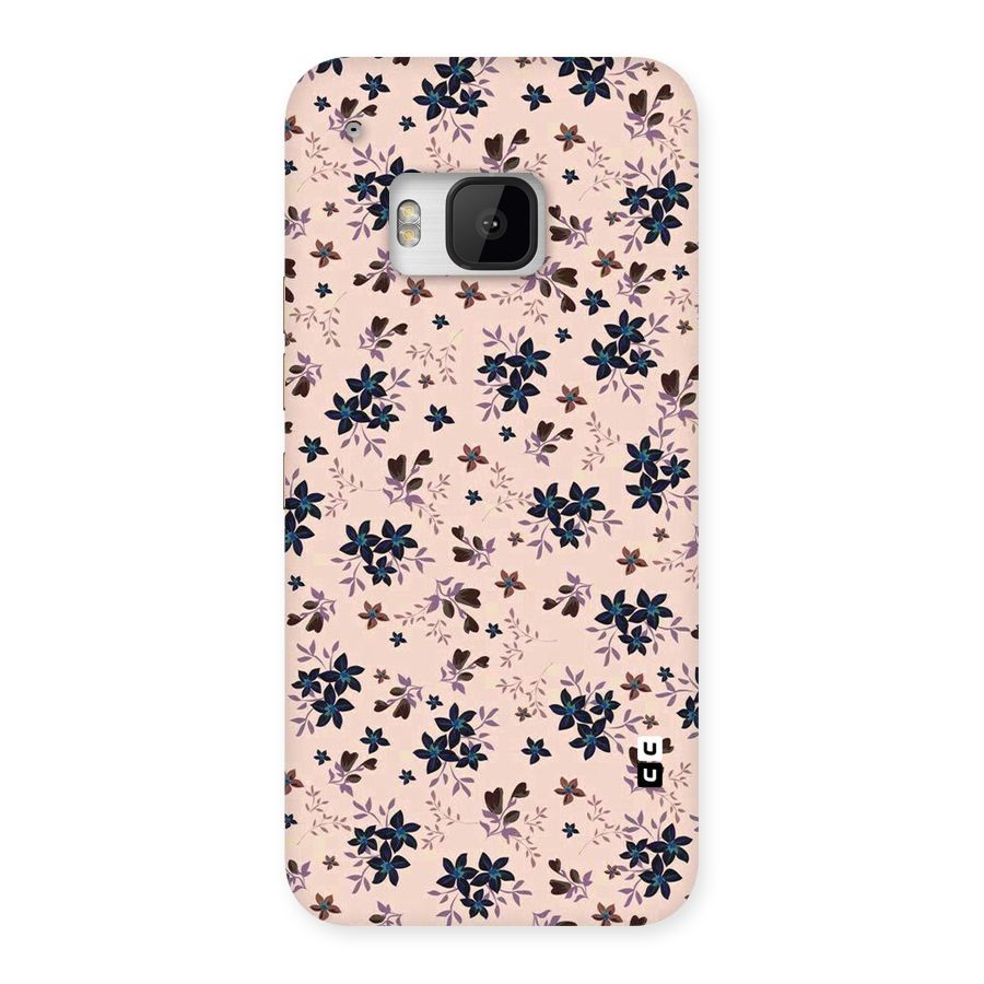 Blue Peach Floral Back Case for HTC One M9