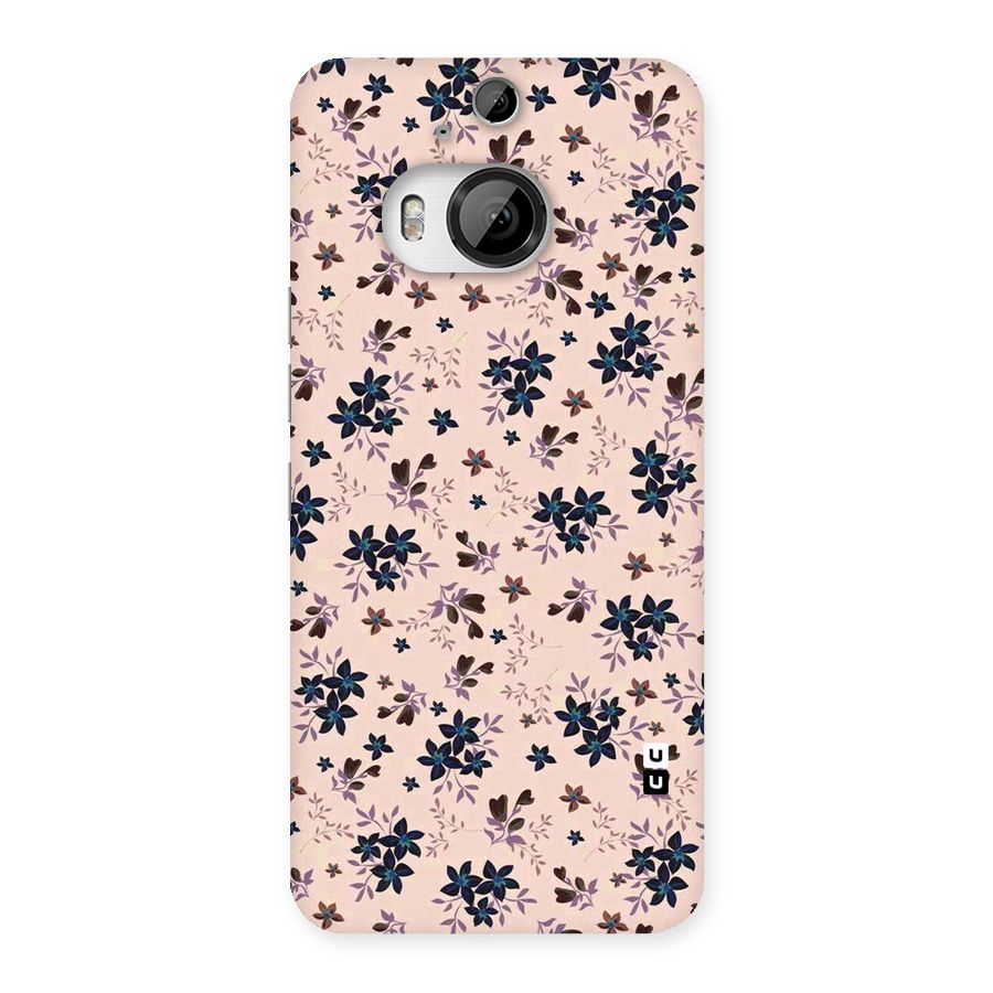 Blue Peach Floral Back Case for HTC One M9 Plus