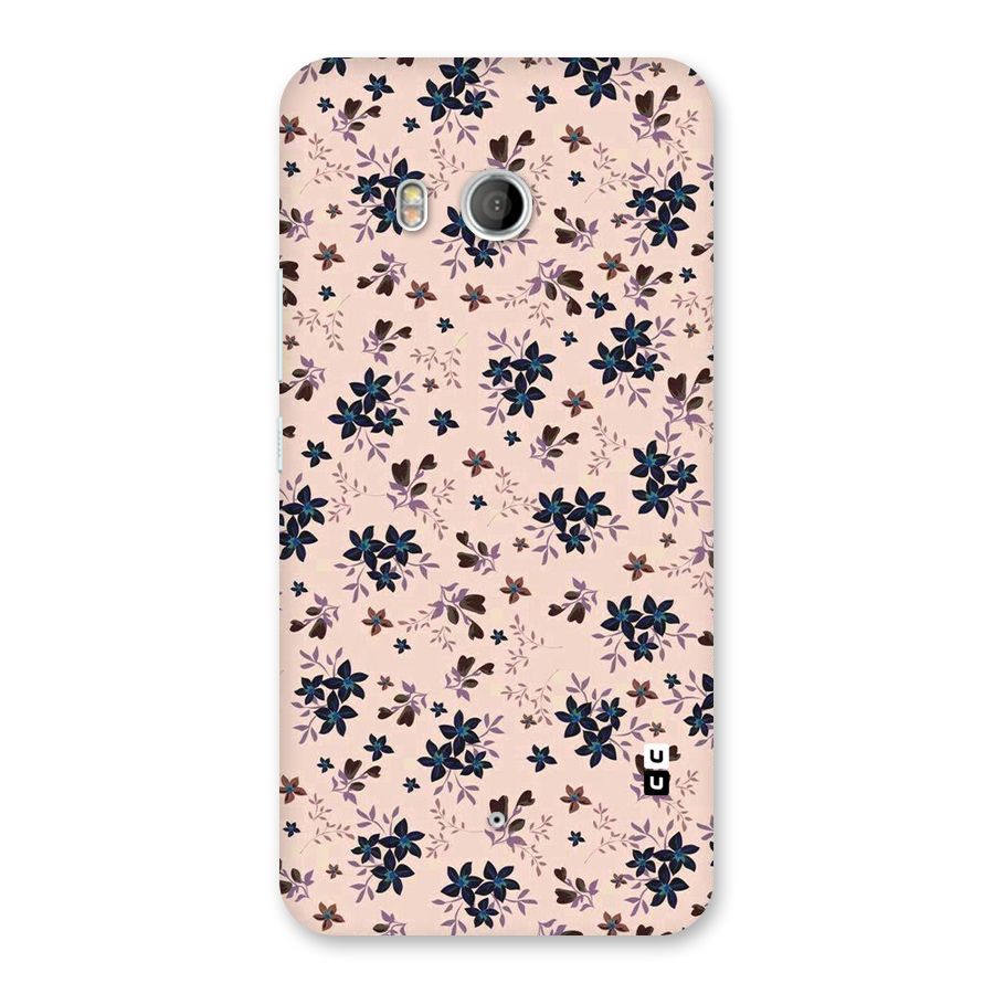 Blue Peach Floral Back Case for HTC U11