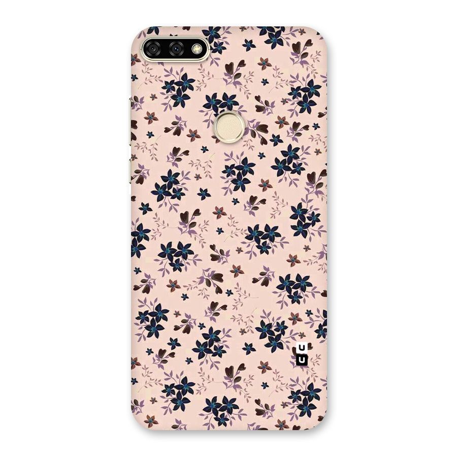 Blue Peach Floral Back Case for Honor 7A