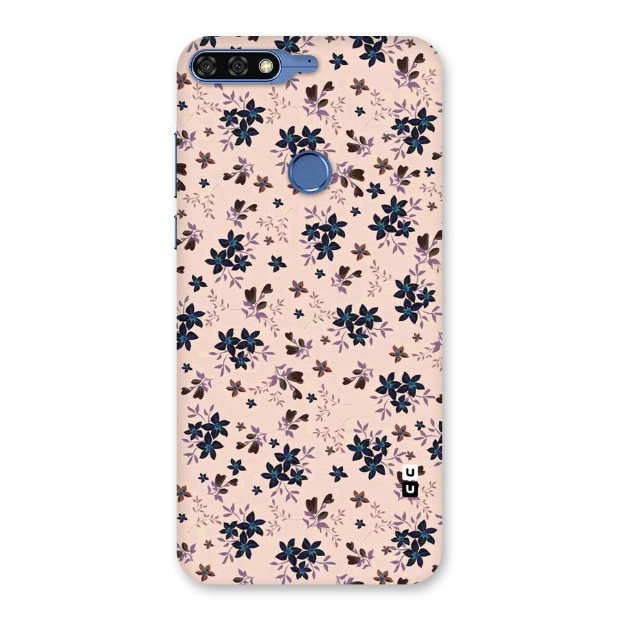 Blue Peach Floral Back Case for Honor 7C